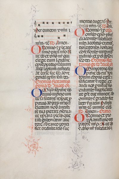 ミザレ。Fol.146v:様々な祈りのための音楽..., 1469. 作： Bartolommeo Caporali