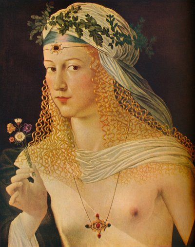 「フローラとしての娼婦の理想化された肖像」、c1520 作： Bartolommeo Veneto