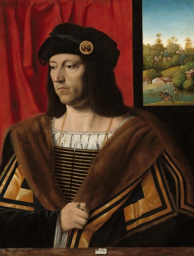 紳士の肖像、c。 1520年。 作： Bartolommeo Veneto