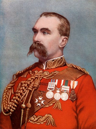 1902年、中国のイギリス軍を指揮するアルフレッドガセリー中将。 作： Bassano Studio