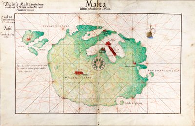 マルタ 地図 作： Battista Agnese