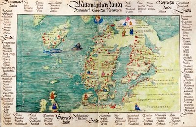 スカンジナビア 地図 作： Battista Agnese