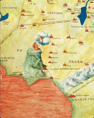 ナイル川デルタ、紅海、シナイ山（Battista Agnese著『Atlas of World in thirty-three Maps』より 作： Battista Agnese