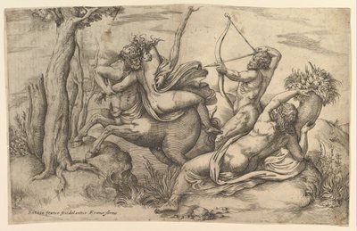 デジャニラの誘拐。 作： Battista Franco Veneziano