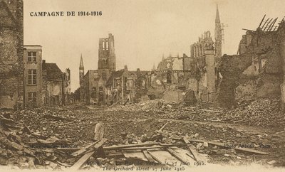 1915年6月27日、ヴェルジェ通り 作： Belgian Photographer