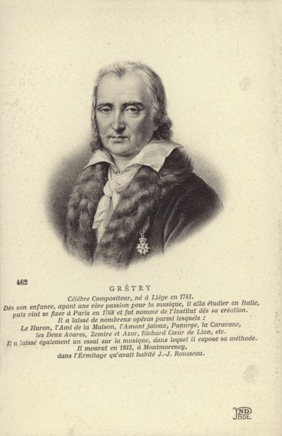 アンドレ・グレトリー、ベルギーの作曲家（1741-1813） 作： Belgian School