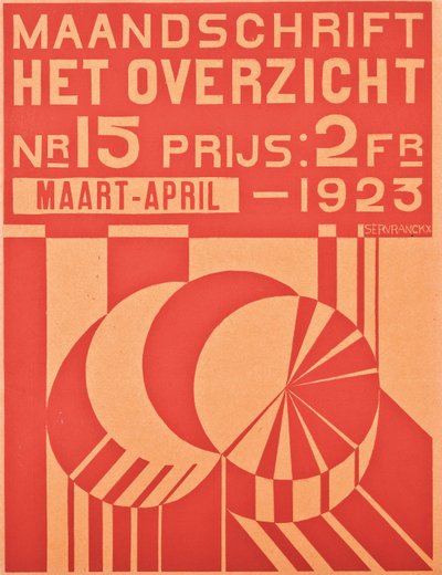 雑誌「ヘトバーツィヒト」1923年3月〜4月号の表紙、1923 作： Belgian School