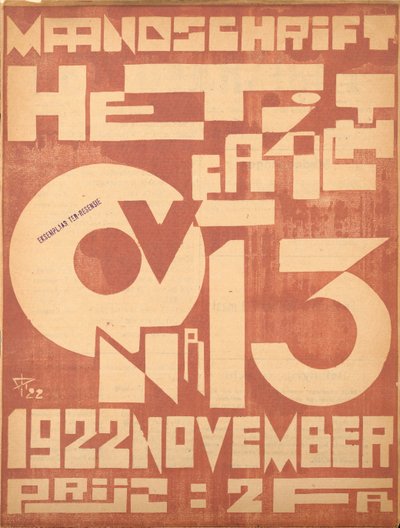 雑誌「ヘトバーツィヒト」1922年11月号の表紙、1922年 作： Belgian School
