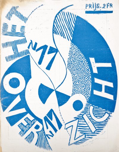 雑誌「Hetoverzicht」のカバー、c。 1922-1925 作： Belgian School