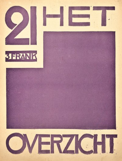 雑誌「Hetoverzicht」のカバー、c。 1922-1925 作： Belgian School