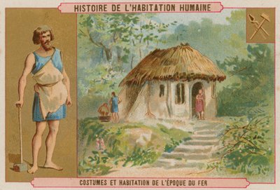 鉄器時代の衣装と住居 作： Belgian School