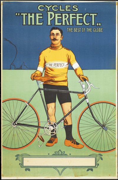 完璧な自転車の広告ポスター、1895 作： Belgian School