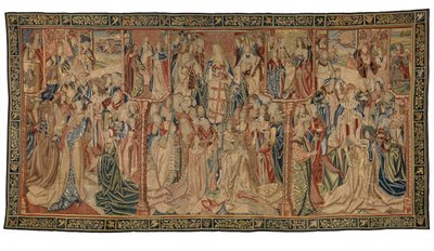 タペストリー《聖母または聖母の凱旋》 ベルギー、ブリュッセル製 1500年頃（ウール＆シルク） 作： Belgian School