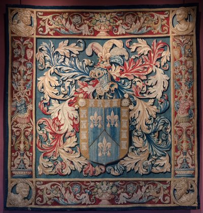 デ・ナゲラ家の紋章入りタペストリー。マスターAL。1550年頃（タペストリー） 作： Belgian School