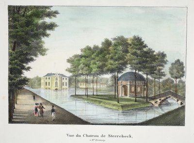 ステレベック城の眺め、1895年頃（フォトクロム） 作： Belgian School
