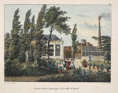 ゲント市植物園の眺め、1895年頃（フォトクロム） 作： Belgian School