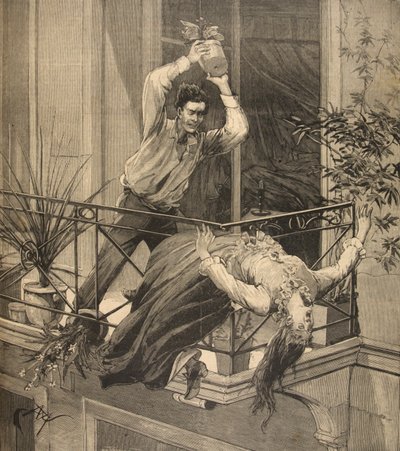 1891年9月20日、「ルプティパリジャン」から息子に殺された母親 作： Beltrand and Clair Guyot, E. Dete
