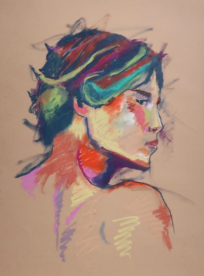 カラースタディ13、2023年（紙にパステル） 作： Ben Benet