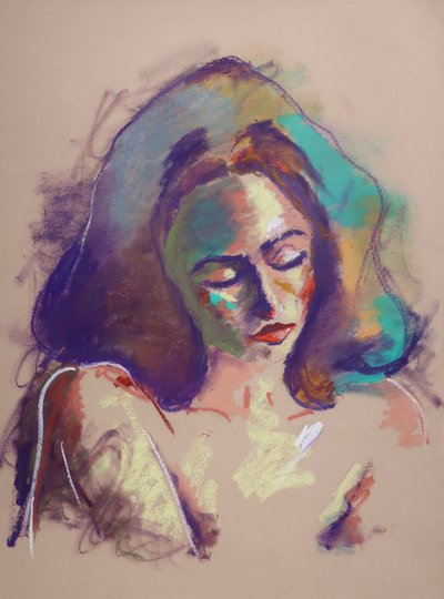 カラースタディ7、2023年（紙にパステル） 作： Ben Benet