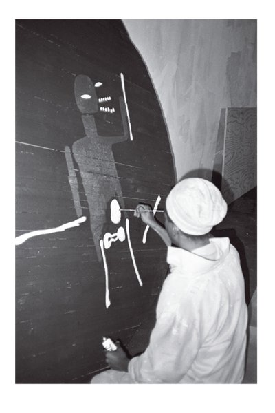 ジャン＝ミシェル・バスキアの絵画「記録」、エリア、ニューヨーク 作： Ben Buchanan
