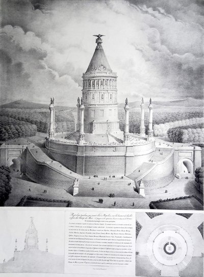 シャンドマルスの前のシャイヨの高さでナポレオンに建てられる墓のプロジェクト 作： Benard et Cie Imprimerie Lemercier