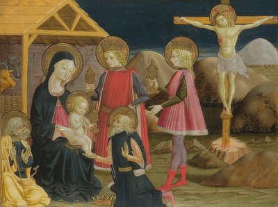 王の崇拝とはりつけ。 1465〜75年頃 作： Benedetto Bonfigli