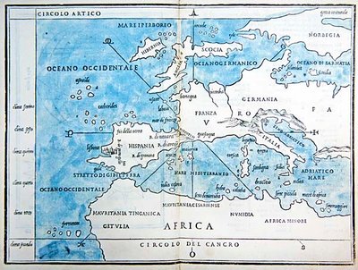 ヨーロッパと北アフリカの地図 作： Benedetto Bordone
