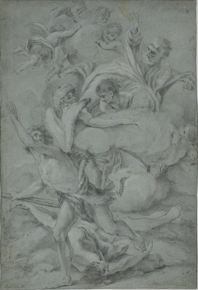 アベル殺害後、カインを呪う神 作： Benedetto Luti
