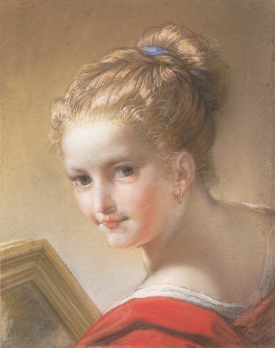 赤の少女の研究、1717年。 作： Benedetto Luti