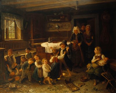 インテリアで遊ぶ子供たち、1873 作： Bengt Nordenberg