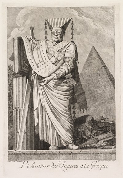仮面舞踏会アラグレック：LAuteur des figureàla Grecque Plate 10、1771。 作： Benigno Bossi