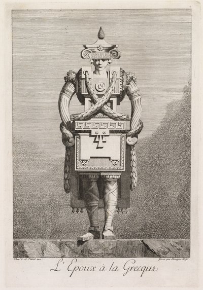 ギリシャの仮面舞踏会：LEpouxàla Grecque Plate 7、1771。 作： Benigno Bossi
