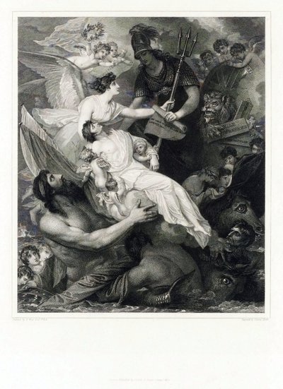 ホレイショ・ネルソン（1758-1805）の神格化 作： Benjamin (after) West