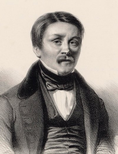 オルガン奏者・作曲家であるHippolyte Monpou 1804-1841の肖像 , 1840年。 作： Benjamin
