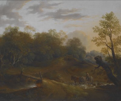 Pony Cart Crossing a Woodland Brook, c.1815 (oil on canvas)   1454708   ja       japanese Successfully Translated  Original: Street Scene Translat: Street Scene 1445882 ja japanese Successfully Translated Original: Marshy Landscape (etching and monoprint)  作： Benjamin Barker
