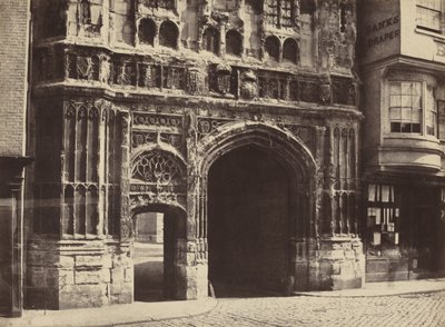 カンタベリー州クライストチャーチ・ゲートウェイ、1854年、1857年印刷（写真） 作： ベンジャミン・ブレックネル・ターナー