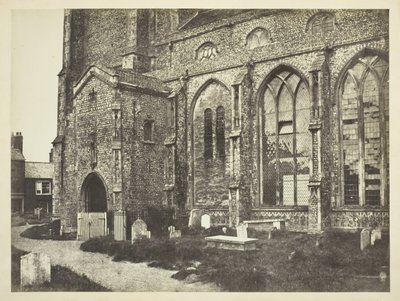 クローマー教会の南側、c。 1850年代。 作： Benjamin Brecknell Turner