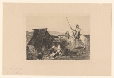 テントとライダーのいる風景 1877年からのさまざまな版画家によるエッチング（シリーズタイトル） L