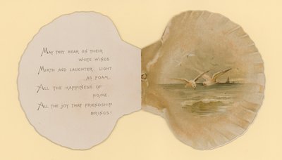 冊子「Sea Shells」のイラスト（カラーリトグラフ）。 作： Benjamin D. Sigmund