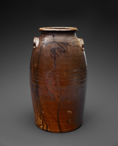 チャーン、c。 1880年（すべり釉石器） 作： Benjamin Franklin (attr.to) Kirkland