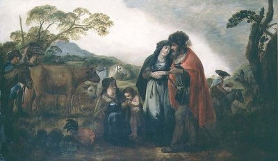 ラバンとレベッカ（パネル 作： Benjamin Gerritsz. (after) Cuyp