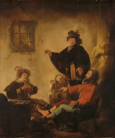 パン屋と執事の夢を解釈するヨセフ (創世記 40:1-19) 作： Benjamin Gerritsz Cuyp