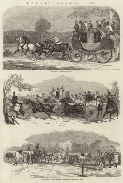 Epsom Races、1857 作： Benjamin Herring