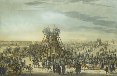 キャサリン大王、サンクトペテルブルクの氷山を訪問、1788 作： Benjamin Paterssen