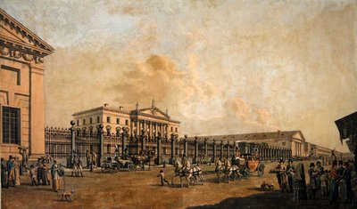 帝国銀行、サンクトペテルブルク、1800年頃（水彩画による彫刻） 作： Benjamin Patersson