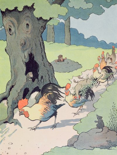 「Le Roman de Renard」のイラスト、1900年頃（カラーリソ） 作： Benjamin Rabier
