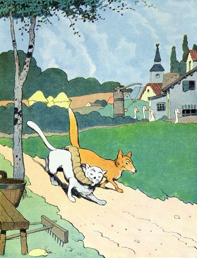「Le Roman de Renard」のイラスト、1900年頃（カラーリソ） 作： Benjamin Rabier