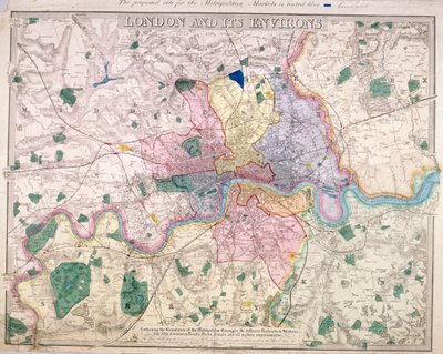 ロンドンの一般地図、1847 作： Benjamin Rees Davies