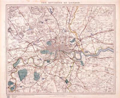 ロンドンの地図、c1860 作： Benjamin Rees Davies