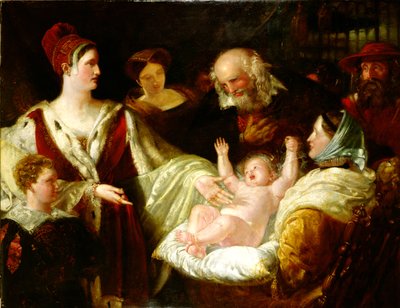 幼児のときのスコットランドのメアリー女王 作： Benjamin Robert Haydon